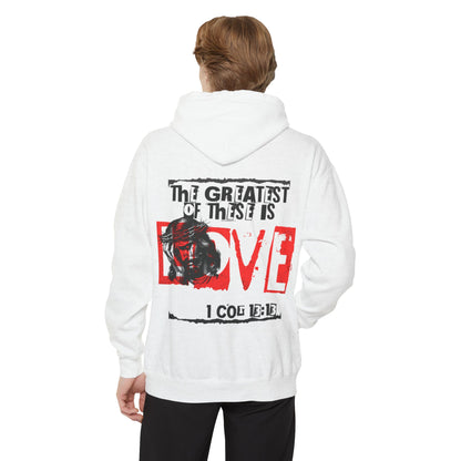 Unisex Garment-Dyed Hoodie - Fitness & Faith: 'The Greatest of These is Love'
