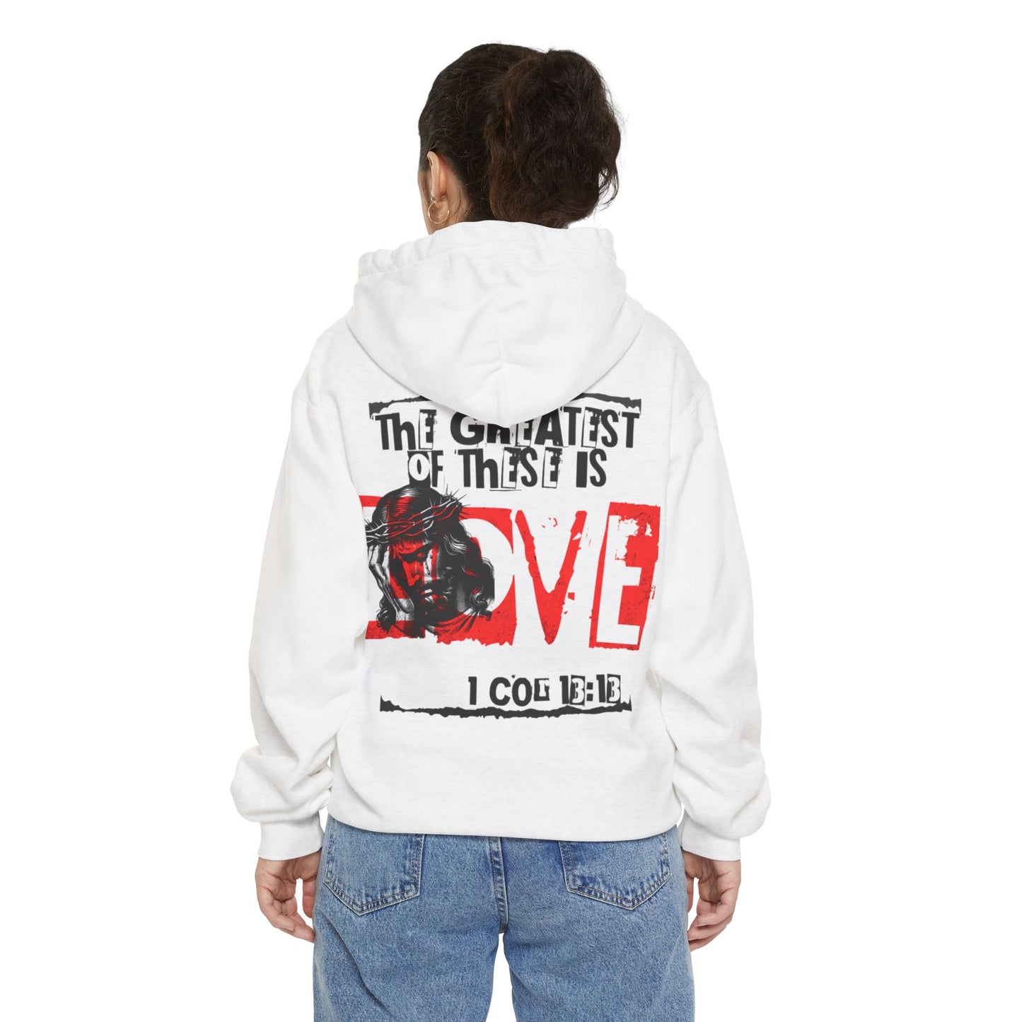 Unisex Garment-Dyed Hoodie - Fitness & Faith: 'The Greatest of These is Love'