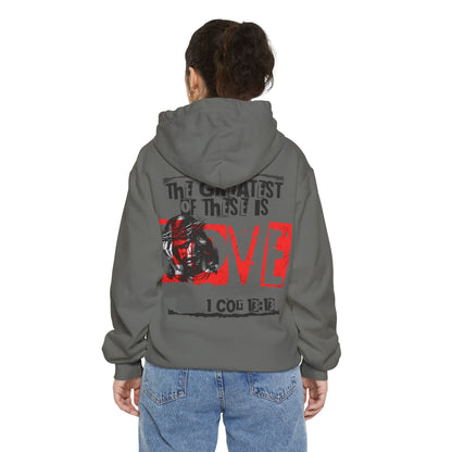 Unisex Garment-Dyed Hoodie - Fitness & Faith: 'The Greatest of These is Love'