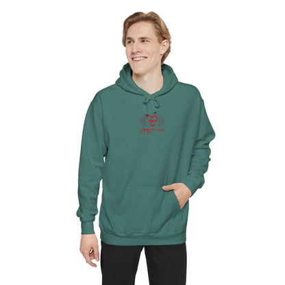 Unisex Garment-Dyed Hoodie - Fitness & Faith: 'The Greatest of These is Love'
