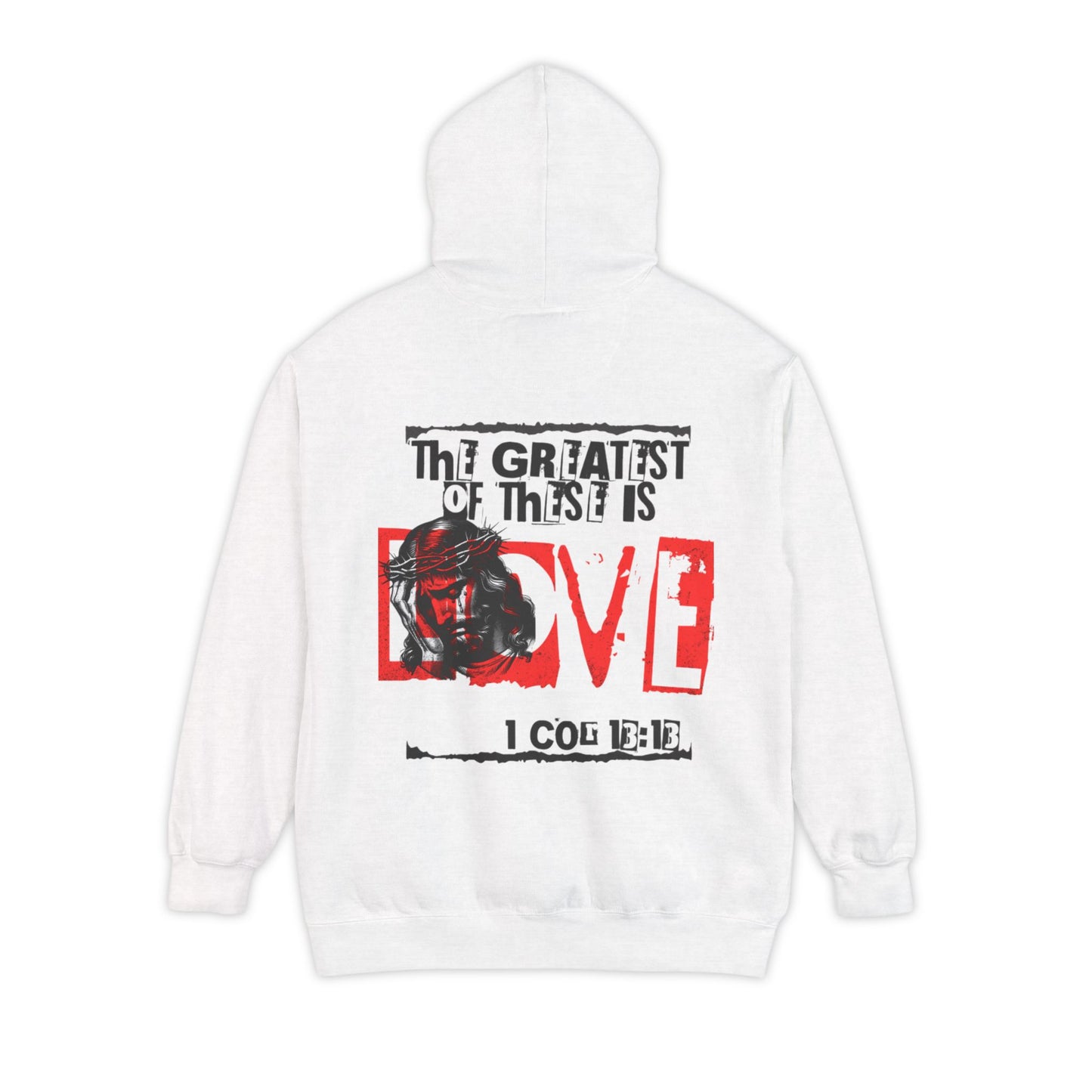 Unisex Garment-Dyed Hoodie - Fitness & Faith: 'The Greatest of These is Love'